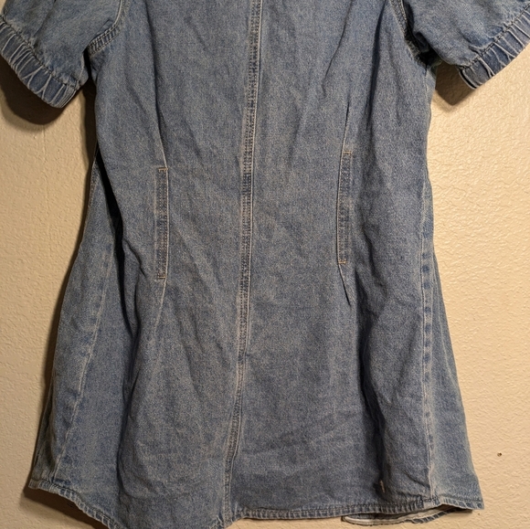 Denim Short Sleeve Button-Up Dress Pre-owned Size Small - Picture 10 of 15